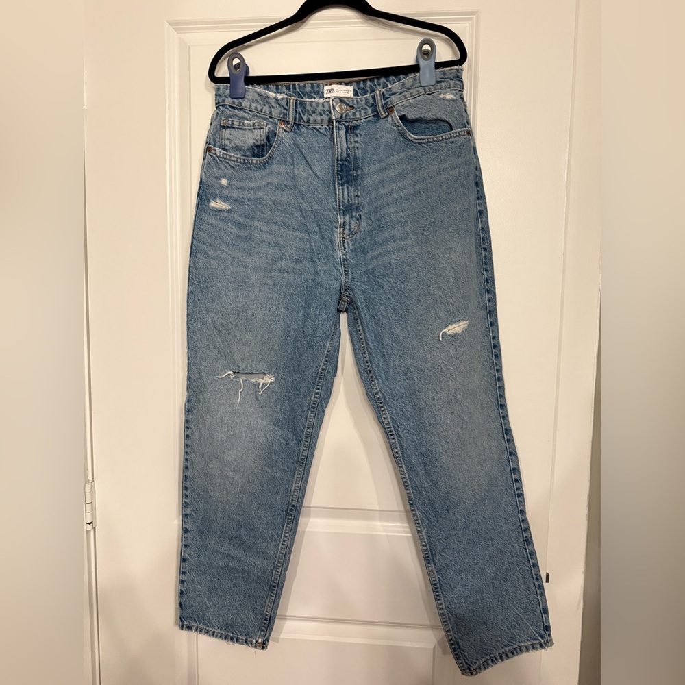Zara Blue Distressed Jeans